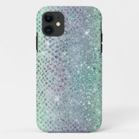 Glam Sparkly Diamond Snakeskin Pattern