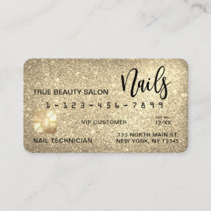 Glam Sparkly Gold Parties scintillant Carte de cré