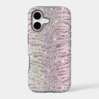 Glam Sparkly Pink Diamond Tiger Stripes