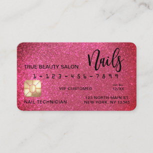 Glam Sparkly rose Parties scintillant Carte de cré