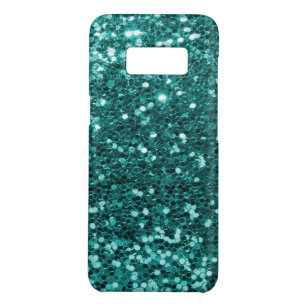 Glam Teal Blue Faux Glitter Print Case-Mate Samsung Galaxy S8 Case