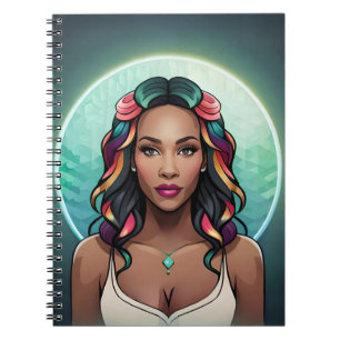 Glam Woman Rainbow Essence Empowerment Girl Power  Notebook