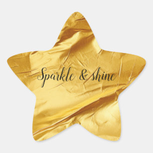 Glam Yellow Gold Star Sticker
