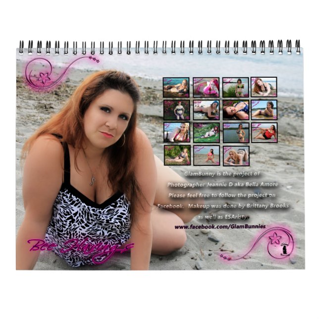 Glambunny 15 month 2016-2017 Calendar (Back)