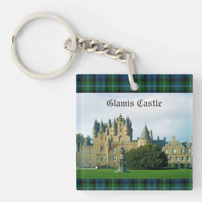 Glamis Castle Angus Scotland Scenic  Keychain (Front)