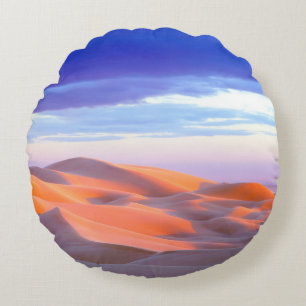 Glamis Sand Dunes at sunset Round Pillow