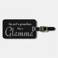 Glamma faux-bling luggage tag