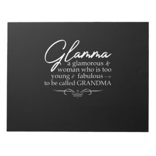 Glamma glamourous woman notepad