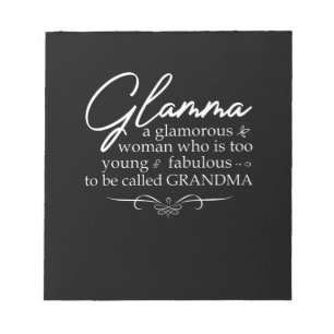 Glamma glamourous woman notepad