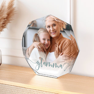 Glamma Grandma Script Overlay Photo Block