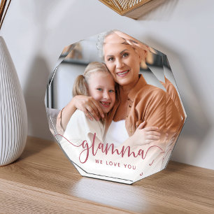 Glamma Grandma Script Overlay Photo Block