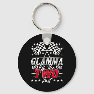 Glamma Of The Two Fast Second Birthday Racing Car Keychain
