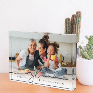 Glamma Script Overlay We Love You Photo Block