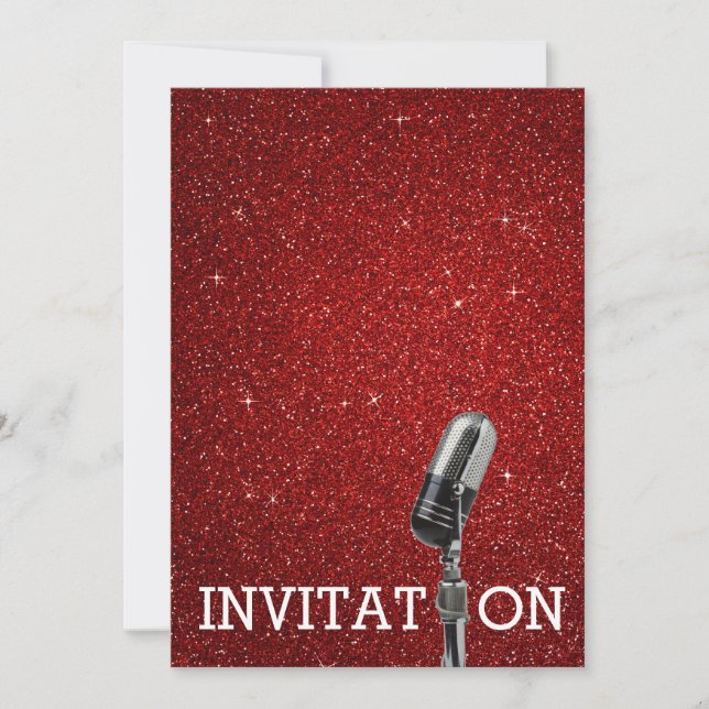 Glamor Festival Birthday Personalized Invitation (Front)