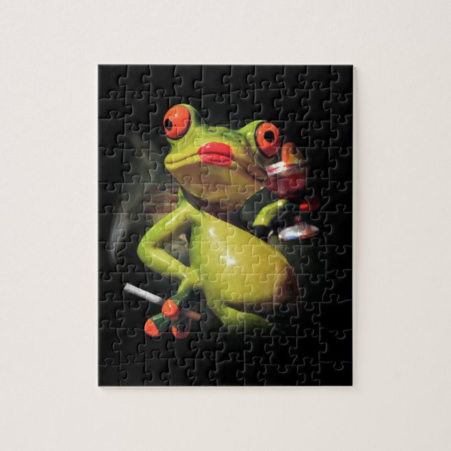Glamor Frog Smoke Jigsaw Puzzle (Vertical)