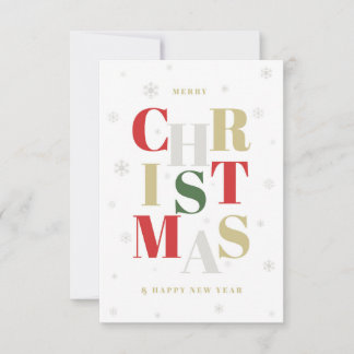 Glamor-styled Christmas greeting card. Card