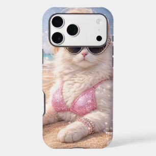 Glamorous Beach Cat with Sunglasses