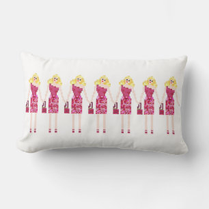 GLAMOROUS BLONDE DOLL LUMBAR PILLOW
