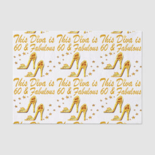 GLAMOROUS GOLD 60TH BIRTHDAY TISSUE PAPER