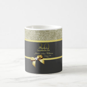 Glamorous Gold & Black Birthday   Coffee Mug