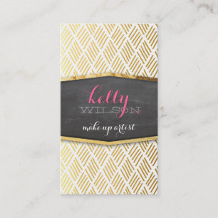 GLAMOROUS gold foil rustic hand drawn pattern Business Card