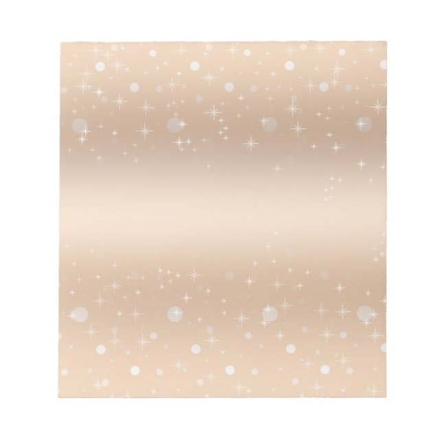 Glamorous gold metallic luster, gradient, stars no notepad (Front)