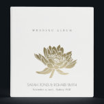 GLAMOROUS PALE GOLD WHITE LOTUS FLORAL  WEDDING BINDER<br><div class="desc">If you need any further customisation or any other matching items,  please feel free to contact me at yellowfebstudio@gmail.com</div>
