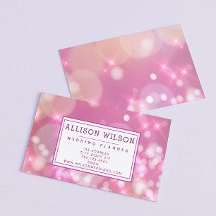 Glamorous Pink Sparkles Business Card