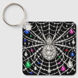 Glamorous Spider Bejewelled Diamond design  Keychain
