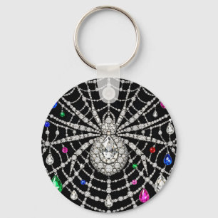 Glamorous Spider Bejewelled Diamond design Keychain
