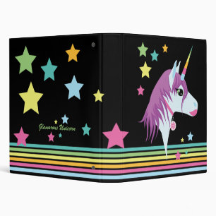 Glamorous Unicorn Binder for Girls