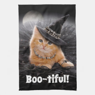 Glamorous Witch Kitten Kitchen Towel