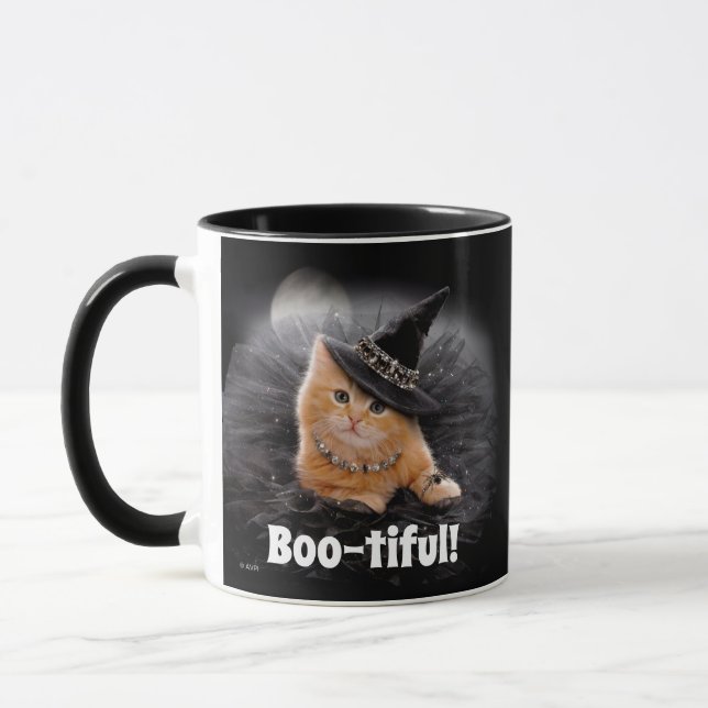 Glamorous Witch Kitten Mug (Left)