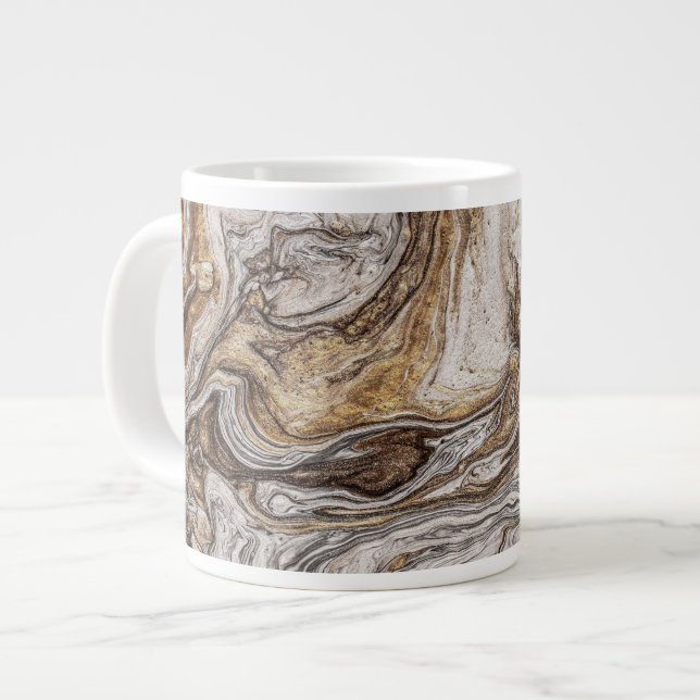 glamour 001 liquid brown colours large coffee mug (Front Left)