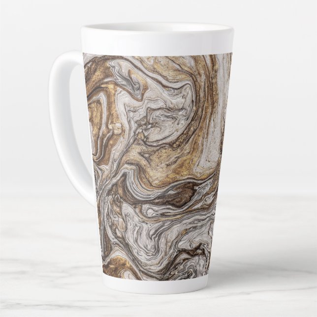glamour 001 liquid brown colours latte mug (Left Angle)