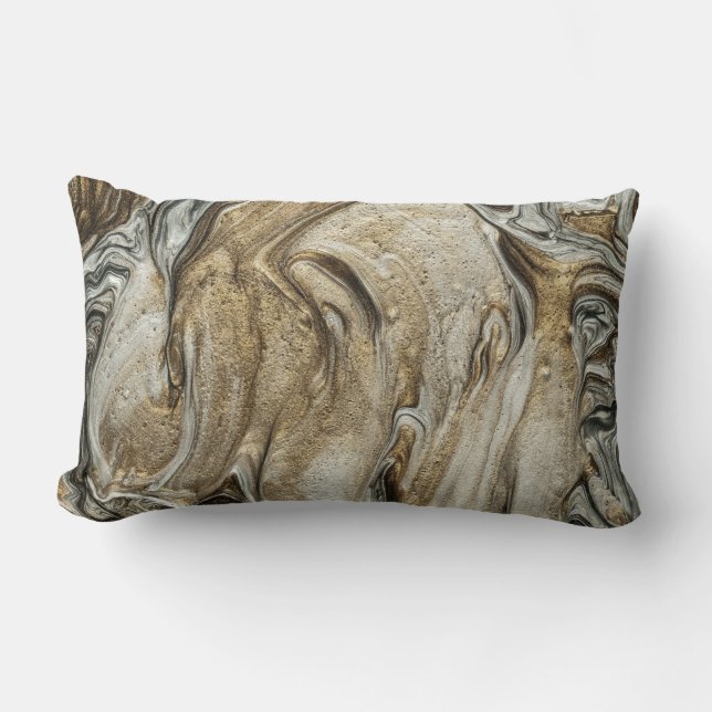 glamour 003 liquid brown colours lumbar pillow (Front)