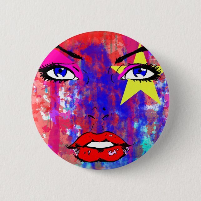 Glamour 2 Inch Round Button (Front)