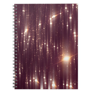 Glamour abstract pink lights with glitter notebook