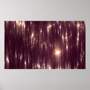Glamour abstract pink lights with glitter poster