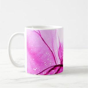 Glamour Alcohol Ink. Red Soft Canvas. Pink Mixed P Coffee Mug