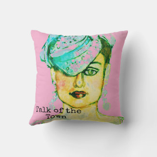 Glamour Art Paris High Fashion Model Throw Pillow