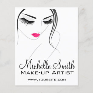 Glamour Black White Pink Lashes Makeup and Beauty  Flyer