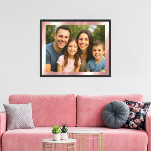 Glamour Blank Rose Gold Background For Your Photo Canvas Print