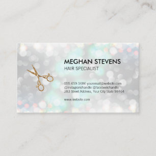 Glamour Bokeh Hair and Beauty Appointment Card