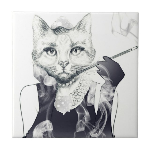 Glamour Cat Tile (Front)