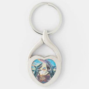 Glamour Chomp-Shark Breaching for Shiny Gems- Keychain