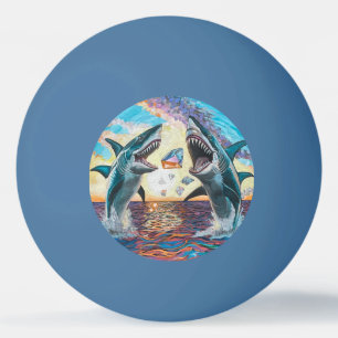 Glamour Chomp-Shark Breaching for Shiny Gems- Ping Pong Ball