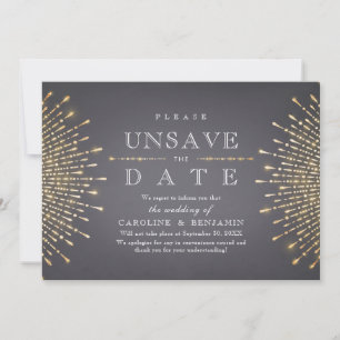 Glamour Deco gold and Grey Vintage Unsave The Date Save The Date