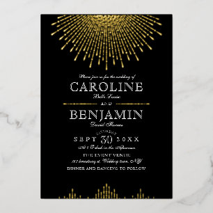 Glamour Deco Gold Black Vintage wedding