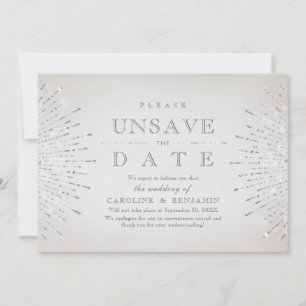 Glamour Deco Silver Vintage Unsave The Date Save The Date